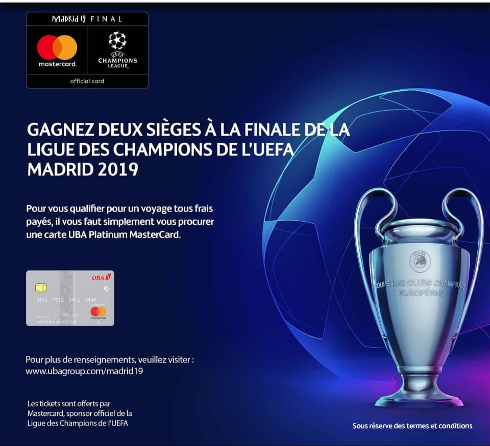 BANQUE : UBA-Mastercard : un partenariat pour récompenser les clients avec un voyage tous frais payés pour assister aux demi-finales et à la finale de la Ligue des Champions de l’UEFA