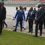 CHAN 2020 : Le PM Joseph Dion Nguté affiche sa satisfaction, lors de la visite des chantiers à Douala le 5 février 2020.