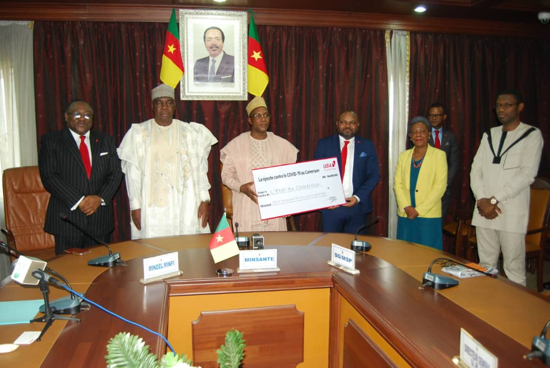 CORONAVIRUS : United Bank for Africa (UBA) Cameroun fait un don de 150 millions de FCFA au Gouvernement du Cameroun pour soutenir les efforts de lutte contre le COVID-19.